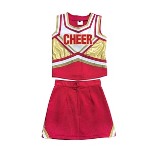 Özelleştirilmiş tasarım gümüş kırmızı amigo kıyafet pembe üniforma süblimasyon kolsuz Cheer amigo üniforma - Product Image 1