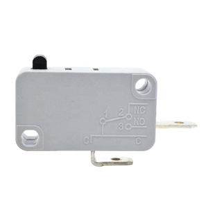 16A 250 V Micro สวิทช์ตรวจจับสวิทช์ SH6-2 สีเทาสวิทช์ชั่วขณะหนึ่ง pin และไม่มีด้ามจับ - Product Image 1