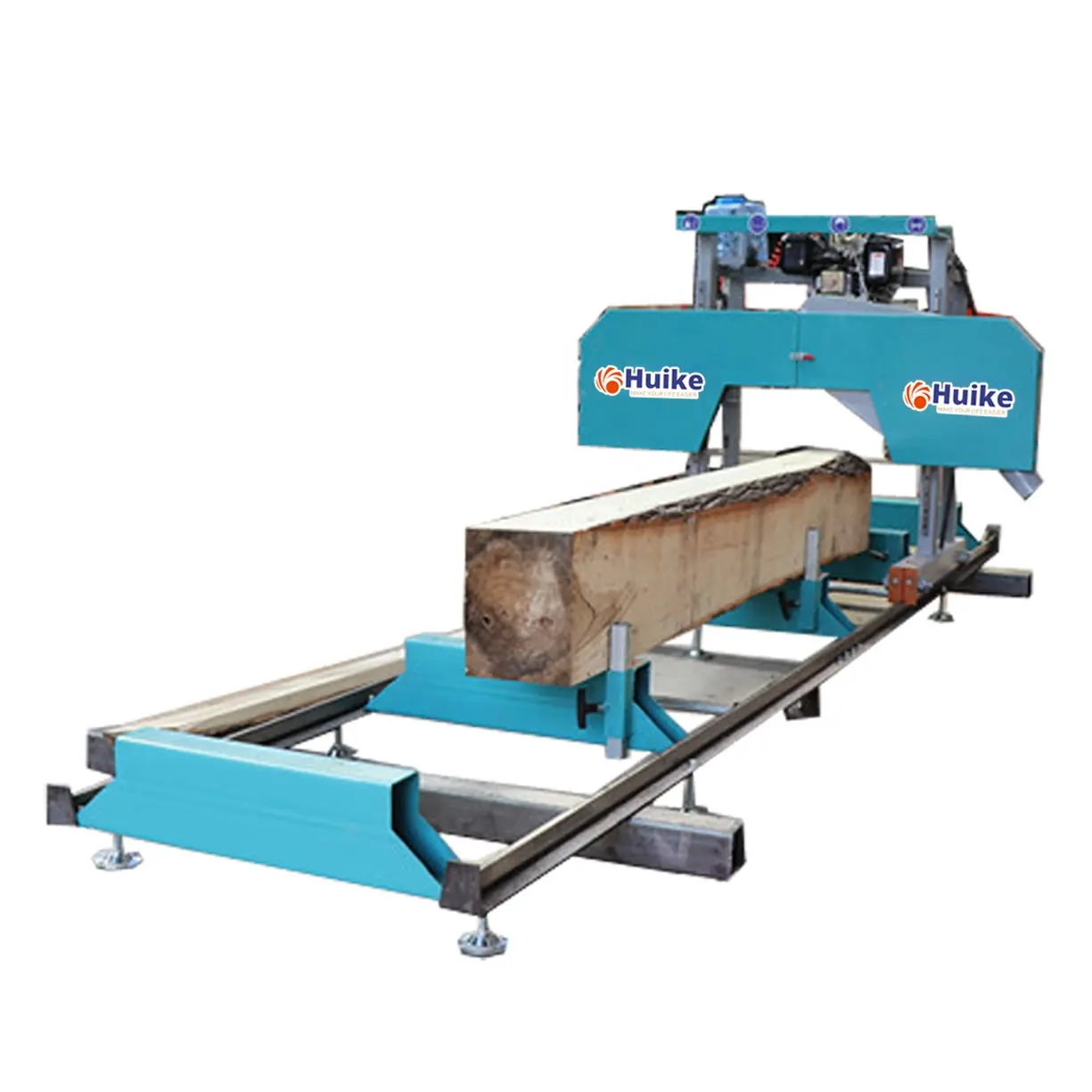 Venda quente Huike Log Diesel Banda Saw Mill Machine/Portátil Banda Serraria com 910 mm corte de diâmetro