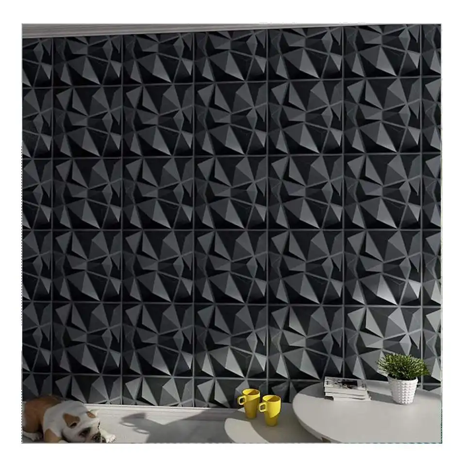Panel de pared Interior impermeable moderno para interiores, papel tapiz 3D de ladrillo de Pvc para paredes, decoración del hogar, diseño de modelo geométrico 3D, 5 años