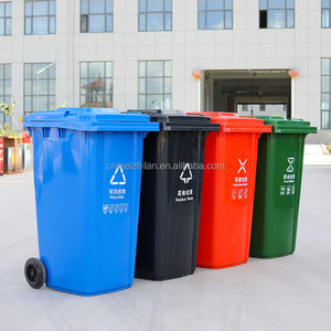批发120L塑料轮式垃圾容器价格便宜户外回收垃圾箱分类垃圾桶街道使用100L - Product Image 5