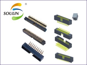 Soulin 2.54mm Pitch dişi konnektör düz IDC PCB kutusu başlıkları 2x3 Pin pirinç soket kutusu başlık adaptörü Terminal konnektörler - Product Image 5