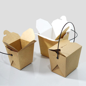 Hộp Cơm Giấy Kraft Phân Hủy Sinh Học Thân Thiện Với Môi Trường Hộp Đóng Gói Mì Bằng Giấy - Product Image 2