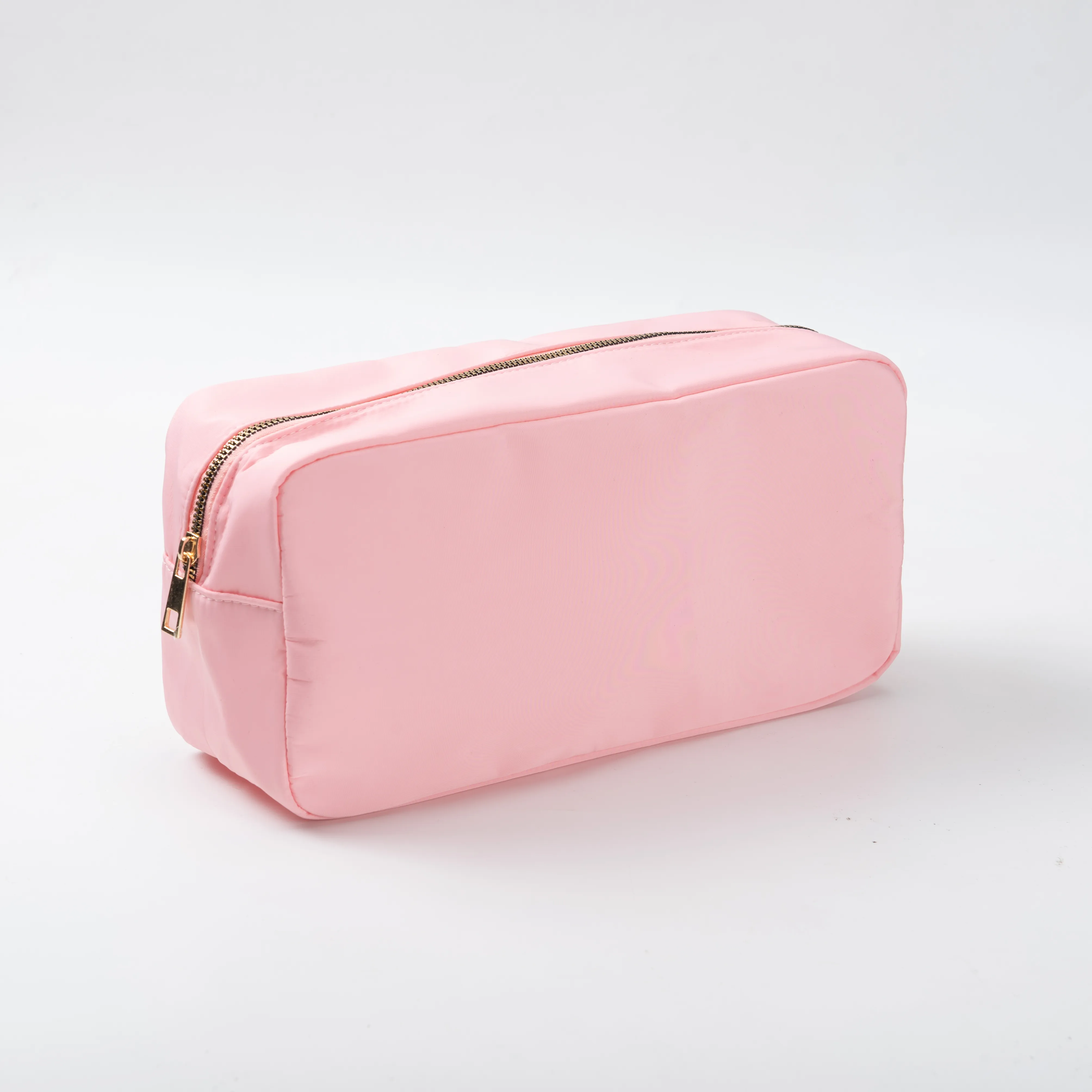 Estoque Multi Cores Sem MOQ Nylon Grande Saco Cosmético Zipper Higiene Pessoal Organizador Bag Para Mulheres Meninas Gift Makeup Pouch