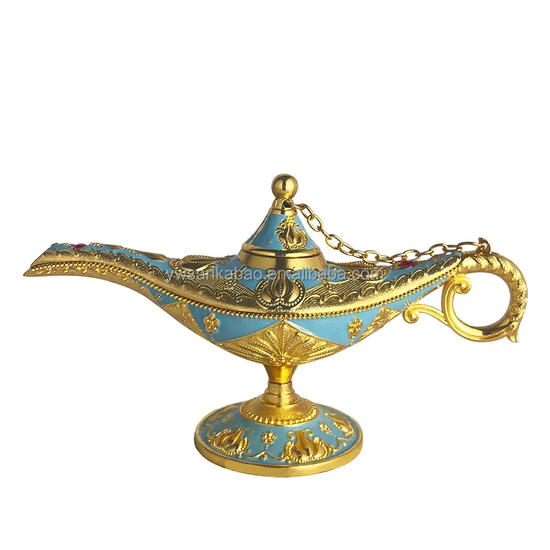 Le più popolari decorazioni Ramadan 2023 decorazione della casa regali souvenir artigianato in metallo vintage lampada aladdin