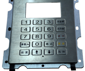 Impermeable 4x4 16 teclas teclado numérico de aleación de zinc de metal con botón de goma para control de acceso y control remoto - Product Image 1
