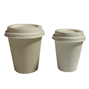 番茄环保可生物降解一次性甘蔗杯甘蔗渣纸浆纸咖啡水8盎司杯