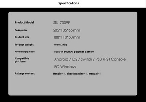 Saitek senza fili per il Controller di gioco Bluetooth per IOS Android Controller Mobile estensibile joystick di vibrazione Controller di gioco - Product Image 6