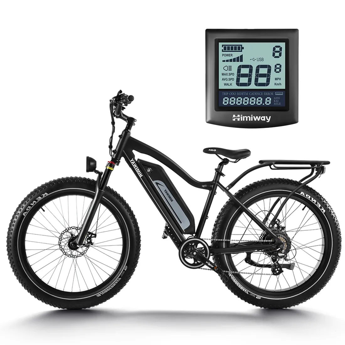 Vélo tout-terrain électrique numérique intelligent chinois unisexe de 750W 48V 17.5AH avec gros pneu pour une utilisation urbaine sur la neige