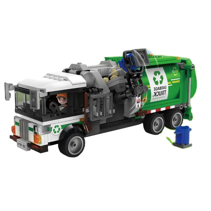 Xingbao 18016 Auto Garbage Truck china kid toys building blocks technic model car build kits for Building Toys