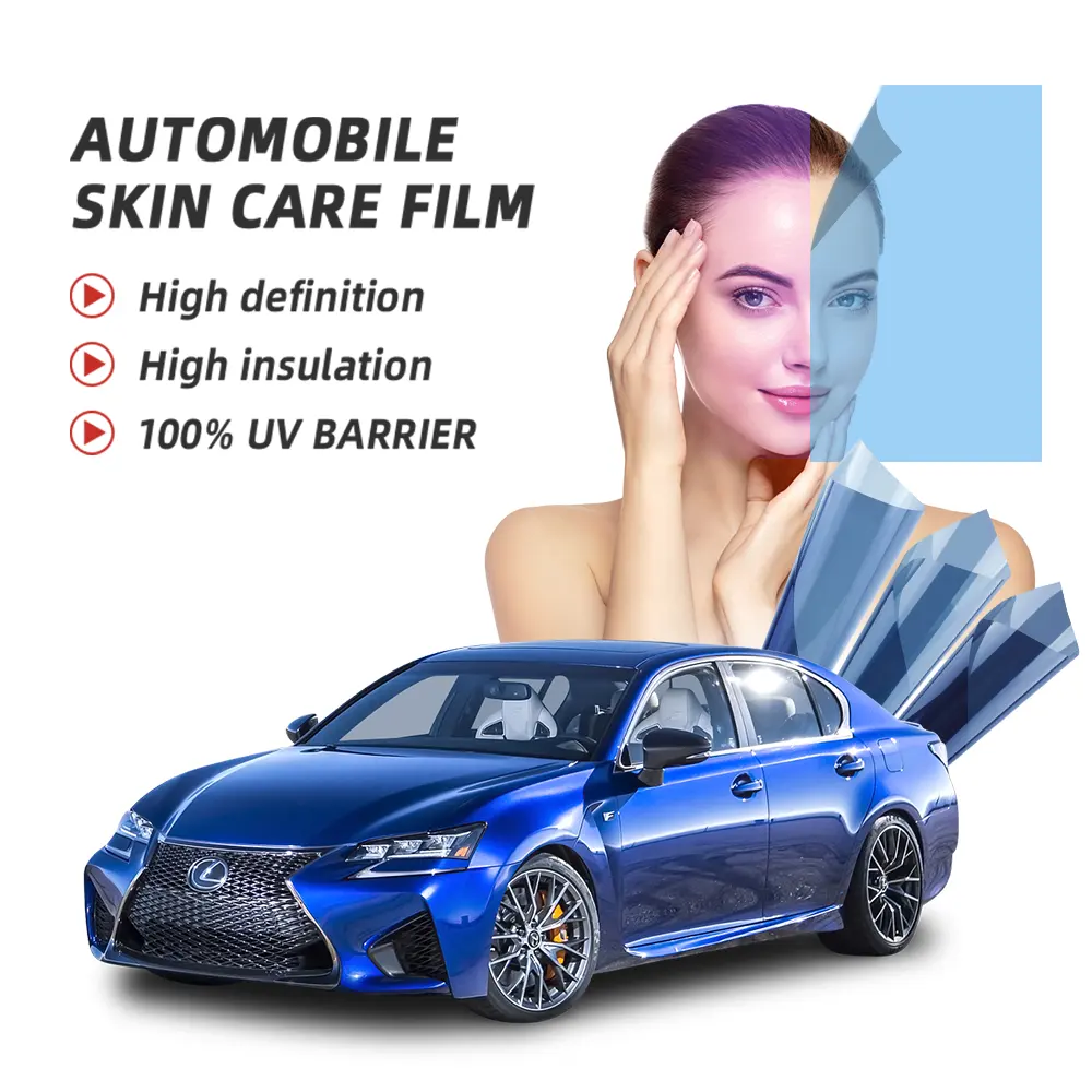 Hf75100 kaca mobil Label pribadi perawatan kulit Uv400 mobil Film untuk 3M Nano keramik Film X penangkal panas warna Cina