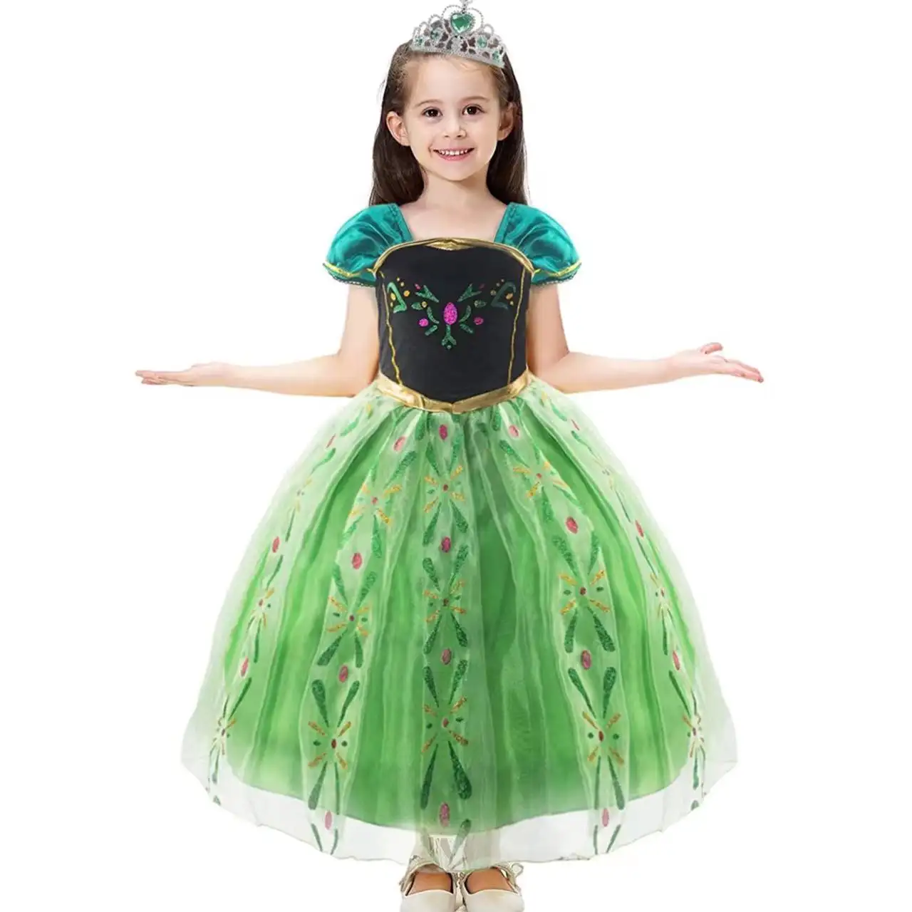 2022 Halloween Cosplay Dress For Kids Fancy Princess Costume Dress Anna Costumes