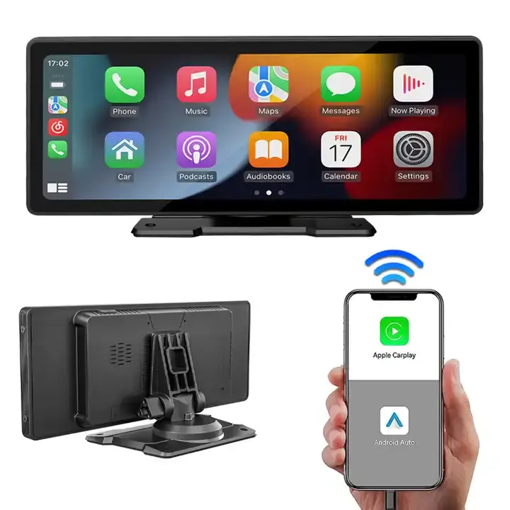 HENMALL 9.3 pollici Auto Stereo Wireless Carplay Touch Screen lettore MP5 con Apple CarPlay e Android Auto portatile FM autoradio