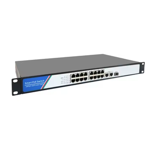 Jue Homg fabrika OEM 16-Port 100M PoE anahtarı ile 2 1000M RJ45 1 SFP Up-link raf montaj SNMP fonksiyonu için IP kamera CCTV NVR PON - Product Image 3