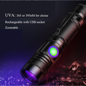 Batería recargable 26650, 3.7VDC, 5W, 365nm, 395nM, UVA, luz negra de aluminio, uv, led, linterna para curado - Product Image 6