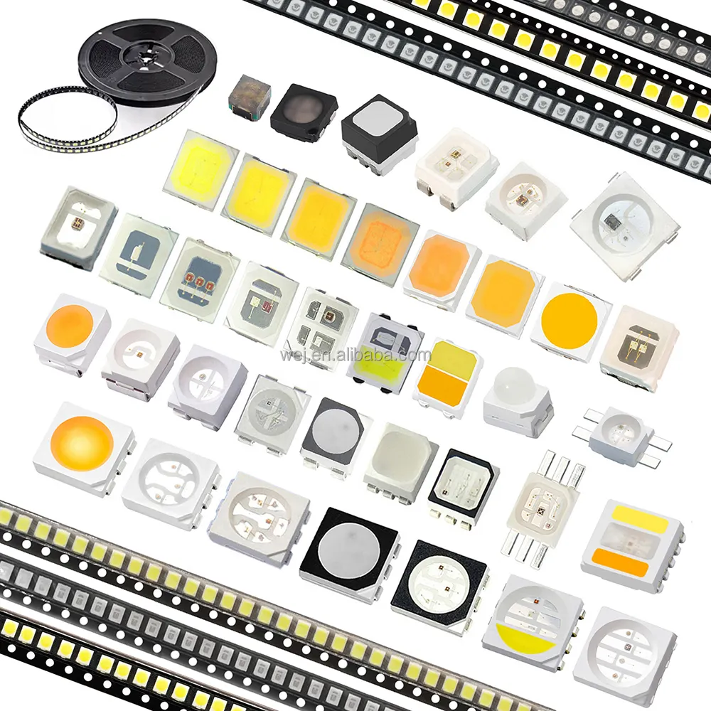 LED personalizado de fábrica 2835 3528 3030 3535 5050 5630 5730 SMD 0603 0402 0805 1206 Chip LED RGB lámpara de luz diodo SMD LED Chip