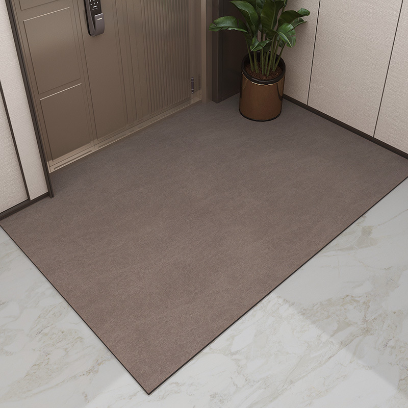 Paillasson en velours coloré - Brun minimaliste