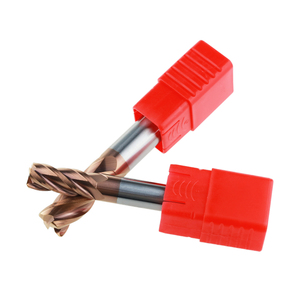 55 derece yuvarlak burun Tungsten çelik karbür freze kesicisi 4 - Edge End Mill dairesel ark parmak freze çakısı freze kesicisi torna makinesi aracı - Product Image 3