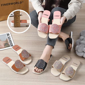 Kadınlar ve bayanlar için yeni moda chauswomen Femmes düz sandalet dökün