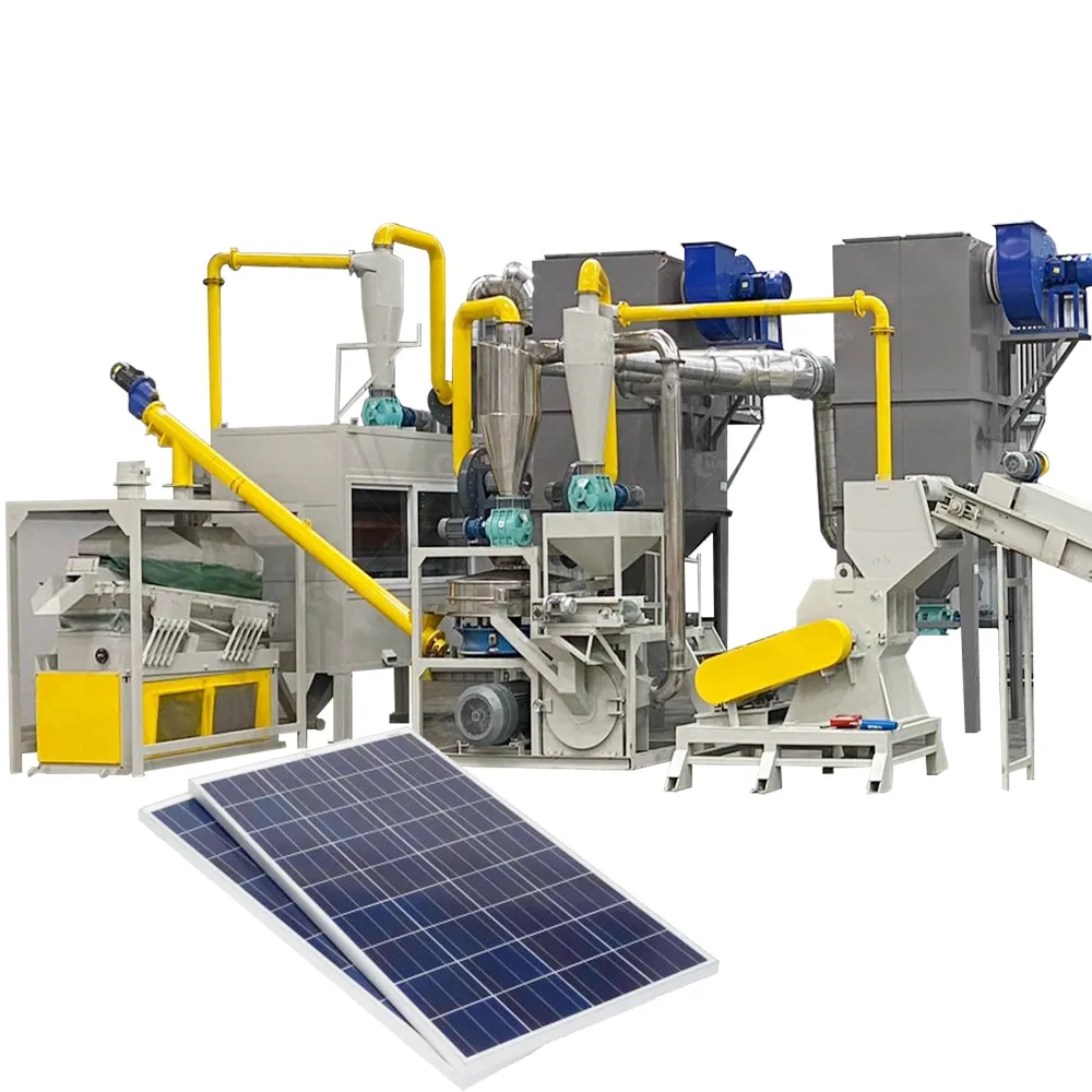 Pannelli solari telaio rimozione macchina pannello fotovoltaico impianto di riciclaggio pannello solare macchina per il riciclaggio dei rifiuti