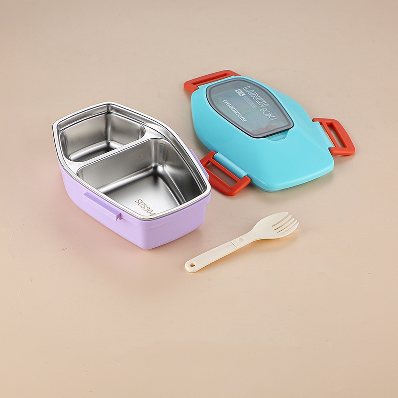 blue, purple, 700ml, stainless steel, light, food box, 48 boxes