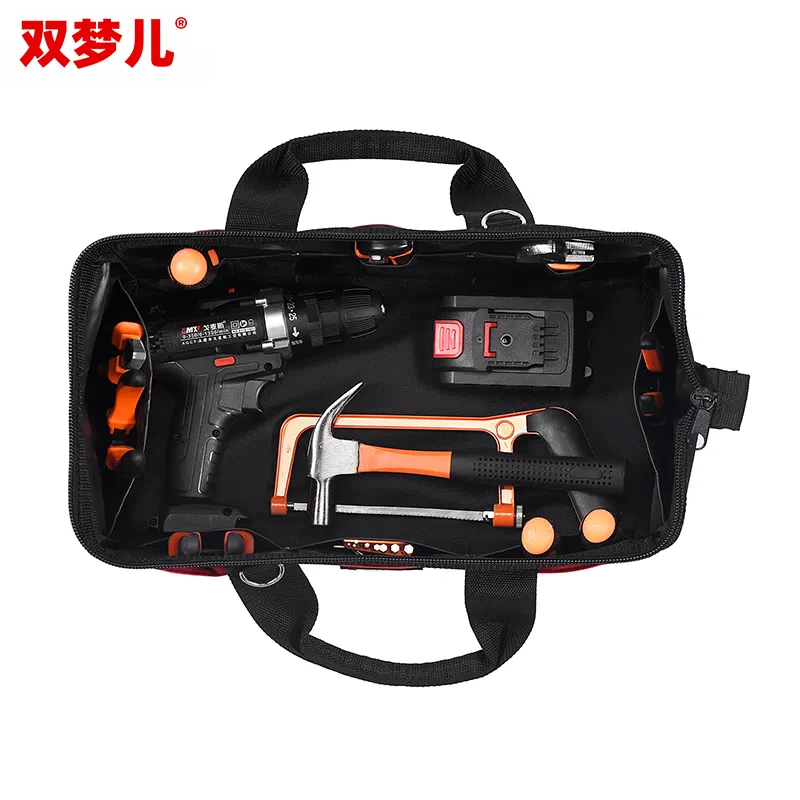 Portable storage kit Plumber electrician Bag Large capacity thickened Oxford cloth plastic bottom tool bag