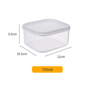 Contenedores de almacenamiento de alimentos de plástico con tapas Caja de almacenamiento de cocina hermética reutilizable transparente apilable sin BPA - Product Image 4