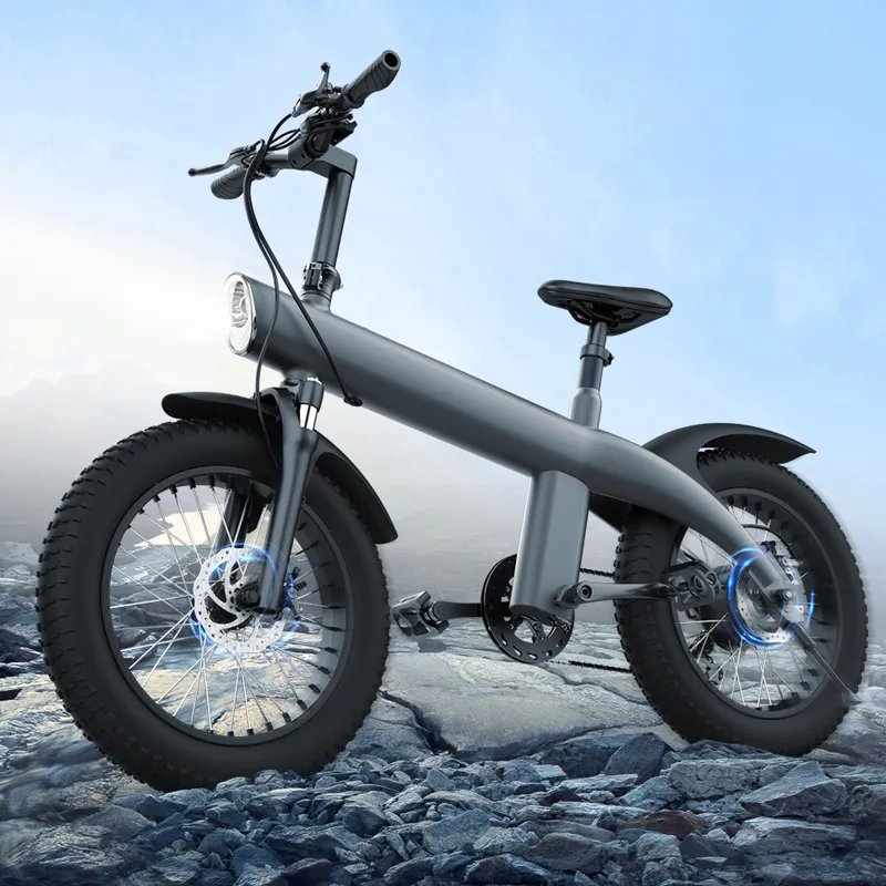 Ban Sepeda Lipat Elektrik, Versi Baru Q3 20 Inci Baterai 48V 9,6ah 750W Segala Medan Off-Road E Sepeda Lipat Sepeda Gunung