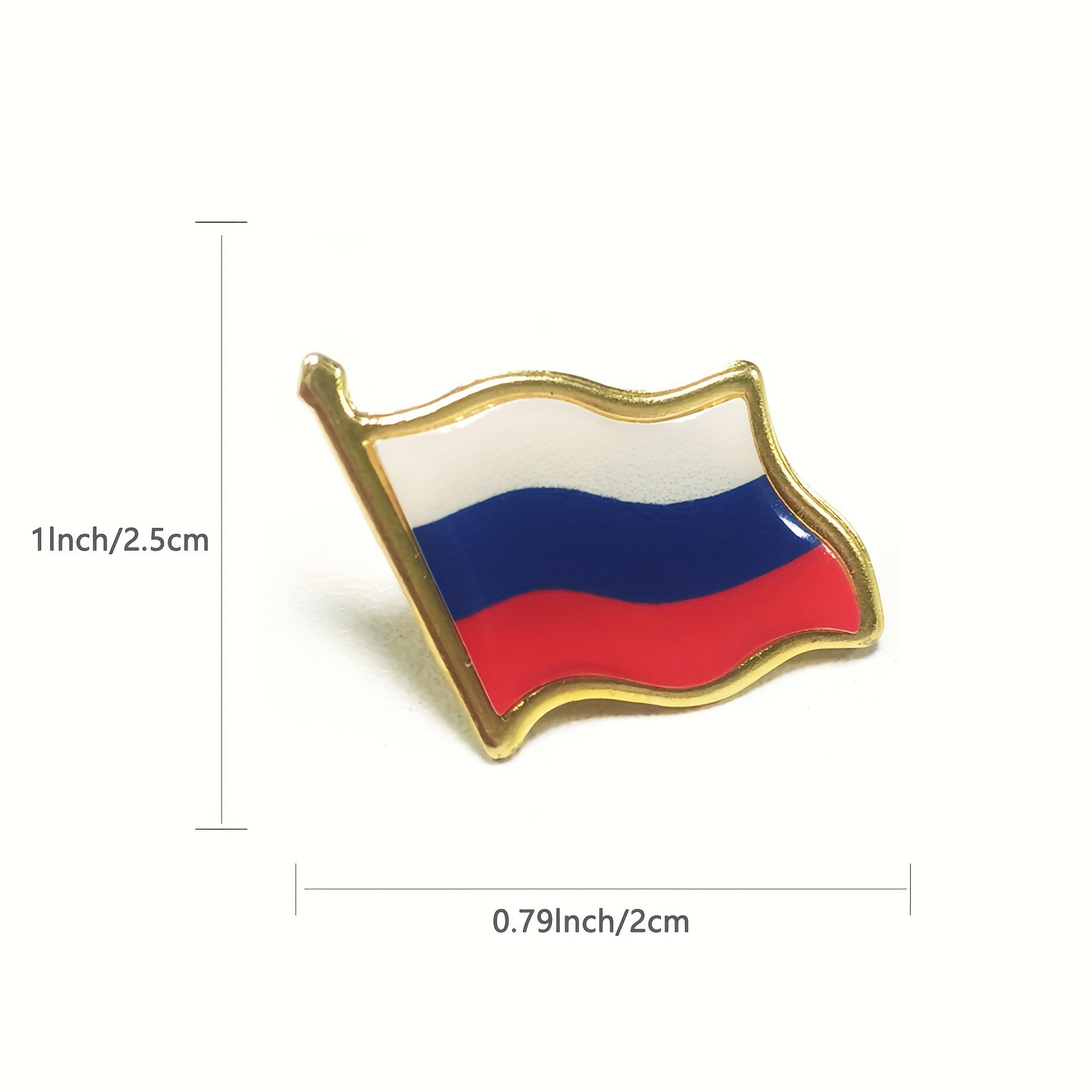 Broche drapeau russe
