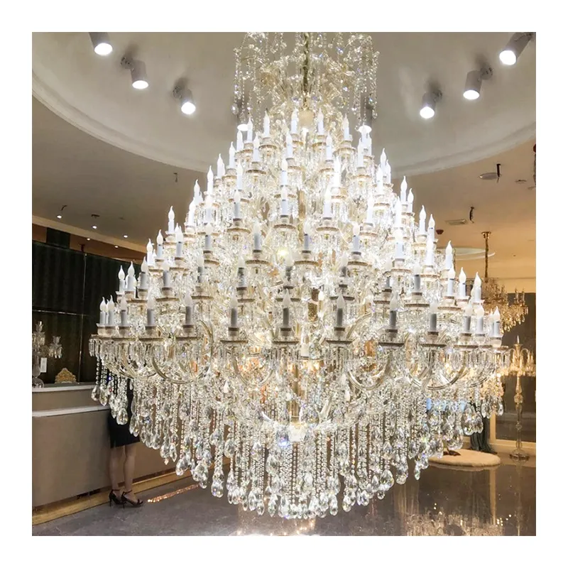 Personalizzato di alta qualità grande banchetto soggiorno Hotel Foyer lusso antico Maria Theresa Swarovski lampadario di cristallo illuminazione