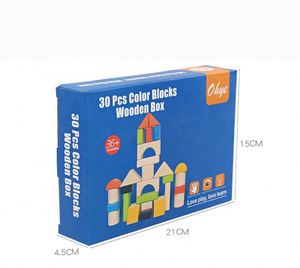 Bloques de construcción de Castillo de alta calidad, bloques de madera en caja, Juguetes Educativos de bloques de construcción grandes para niños - Product Image 6