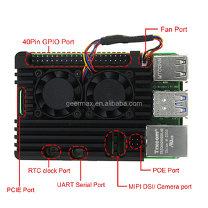 Ahududu Pi 5 Metal ısı dağılımı durumda çift Fan nötr çin yapılan Pi5 arka kapak konut - Product Image 3