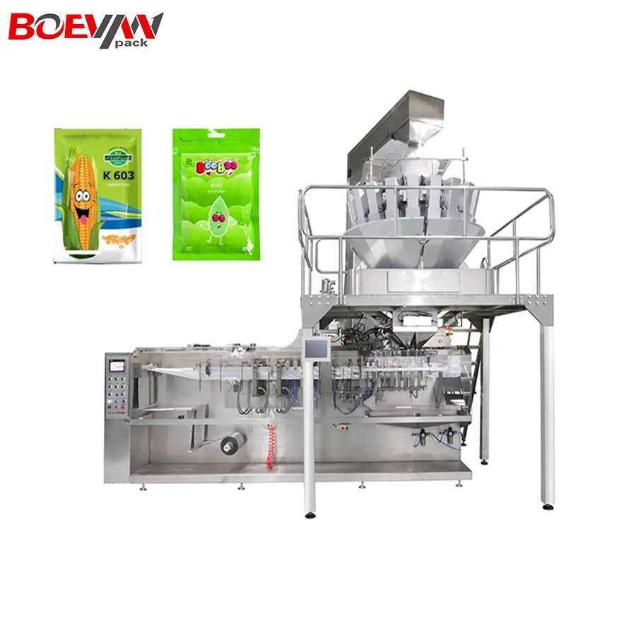 Industriële Pistachenoten Bananenchips Sachet Verpakking En Vulmachine Vloeibare Pellet