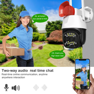 3MP V380กล้องรักษาความปลอดภัยกลางแจ้งขนาด3.5นิ้วตรวจจับการเคลื่อนไหวระบบไวไฟกล้องวงจรปิดแบบ PTZ พร้อมสัญญาณเตือนลำโพง - Product Image 6