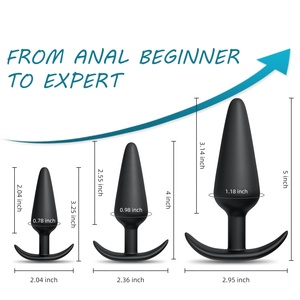 Netphi包3个硅胶肛门塞套装初学者和高级用户成人男女情侣性玩具 - Product Image 2