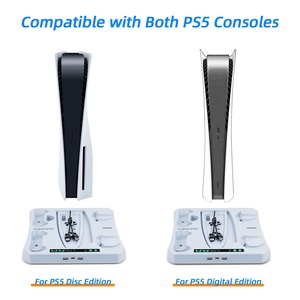PS5ゲームパッド冷却スタンド用IPLAYドックデュアルコントローラー充電器PSバーチャルリアリティ2ゲームカードストレージ用磁気充電
