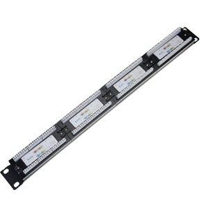 Saikiot 19 pulgadas 1U 2U UTP Patch Panel 12 24 48 puertos Cat5E Cat6 Cat6E Cable en blanco Manger 24 puertos Patch Panel tipo carcasa - Product Image 2