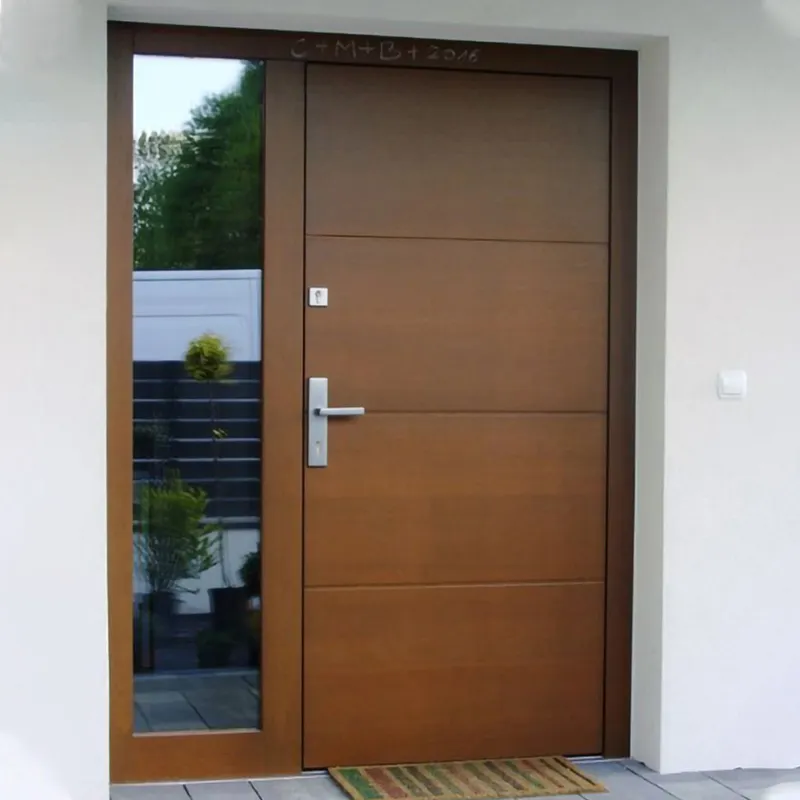 Factory wholesale modern doors for houses solid wood entry main entrance front doors wood door