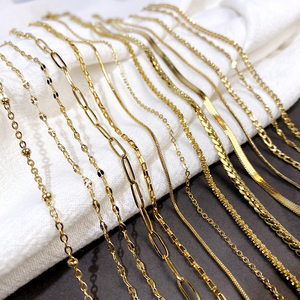 YWLY Wholesale 316L Stainless Steel Necklace <strong>Chains</strong> 18k Gold Plated Long Thin Box <strong>Chain</strong> for Necklace Diy Making Fashion Jewelry - Product Image 6