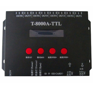 Светодиодный контроллер T8000A TTL T8000AC DMX 512 RGB 8192 пикселей, SD-карта, программируемый неоновый контроллер для светодиодной ленты - Product Image 5