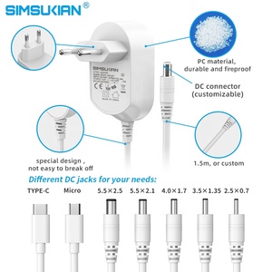 Adaptador de entrada 100, 240v, salida 24v, 0.75a, CA, CC, 5v/2a, 12v, 750ma, cctv, 5v, 2a, ac/dc, adaptador de corriente blanco - Product Image 4
