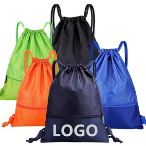 Venta al por mayor barato impermeable mochila con cordón dibujar gimnasio cadena bolsa para exteriores Casual cordón bolsas mochila personalizada - Product Image 6