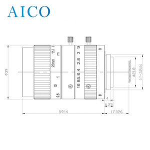 1&quot; F1.4 Manual Iris 5mp 25mm c Mount Fa Cctv Objektiv Lens for 1 Inch <strong>Sensor</strong> Ccd <strong>Coms</strong> Cmount Machine Vision <strong>Camera</strong> - Product Image 2
