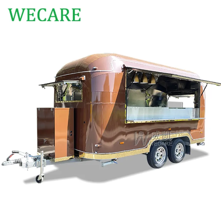 Wecare Outdoor Mobile Restaurant Eis wagen Bier/Grill Grill Food Van Konzession Anhänger voll ausgestattete Pizza ofen Food Truck