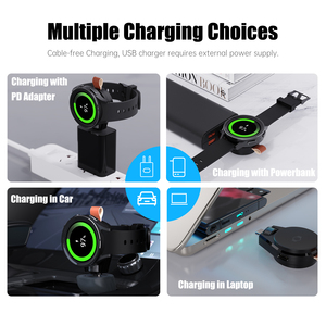 USB-C ชาร์จสำหรับ Samsung Galaxy WATCH 6 5 4 Active2สำหรับ Apple Watch Series 9 8 7 SE ultra Type-C ตัวผู้และตัวเมียหมุนได้แบบพกพา - Product Image 3