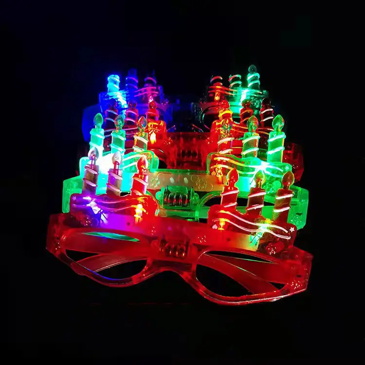 Nuova vendita natale capodanno altre decorazioni per feste set di occhiali luminosi cornice decorazione per feste di compleanno set di occhiali a led