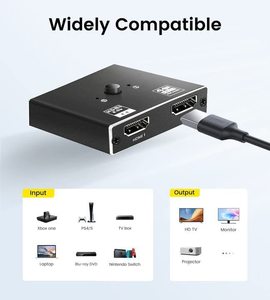 HD MI Switcher 4K 60HZ HDCP HDMI 2,1 Switch 1x2 2x1 Adaptador 2 en 1 salida Convertidor bidireccional - Product Image 2