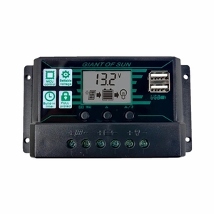 12V 24V Solar panel Batterie regler 2 USB-Anschluss LCD-Anzeige 10A 20A 30A 40A 50A 60A 100A 150A MPPT PWM Solar laderegler - Product Image 1