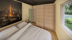 30m2 30sqm lüks prefabrik çelik yapı evleri yunanistan'da teslim için hazır ofis kullanımı için çiftlik havuzu ile kasırga geçirmez - Product Image 3