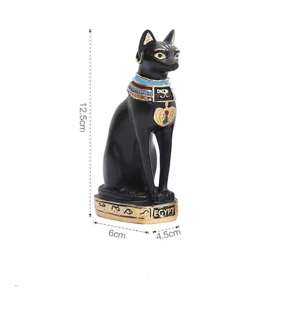 Resina egipcia Bastet figura coleccionable gato diosa estatua hecha en Egipto